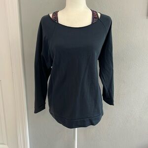 Next Level Raw edge Flashdance neck line sweatshirt
